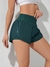 SHEIN Running Shorts esportivo de cintura larga com bainha em forma de golfinho, shorts elástico - Allpha Shope