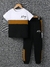 Imagem do Tween Boys' Summer Crew Neck Letter 'KING' Print Contrast Color Short Sleeve T-Shirt And Pants Set
