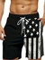 Manfinity Dauomo Men Summer Casual Drawstring Waist American Flag Printed Shorts - buy online