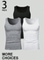 Manfinity Homme Men Plus Size Spring Summer Casual Solid Color Round Neck Tank Top Sleeveless Plain Black White Grey Basic Tank Top - comprar online