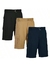 3-Pack Men's Belted Cotton Cargo Shorts