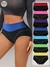 7pcs/Pack Comfortable & Soft Dopamine Inspired High Waist Colorblock Hipster Panties on internet