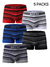 Men 5pcs Striped & Letter Graphic Boxer Brief na internet