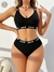 Casual Minimalist Letter Logo Comfortable Bra And Panty Sets - comprar online