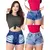 Kit Lote 5 Shorts Jeans Feminino Cintura Alta Hot Pants Destroyed Atacado Revenda