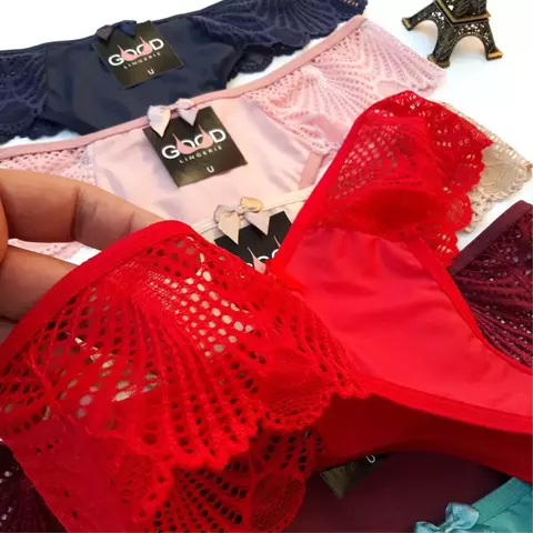 Kit 10 Calcinhas Lateral De Renda Lingerie Calcinha Feminina