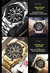 Steel Band Men's Three Eyes And Six Needles Luminous Calendar Waterproof Quartz Watch - comprar online