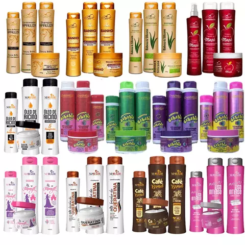 Kit 12 Produtos = Shampoo + Condicionador + Máscara + Creme Pentear | Belkit Mahair - comprar online