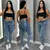 Calça Jeans Feminina Skinny Coladinha Cintura Alta Sal E Pimenta