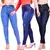 Kit 3 Calças Feminina Jeans Skinny Cintura Alta Com Lycra Levanta Bumbum Lançamento