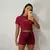 Imagen de Conjunto feminino Moletinho basico cropped basico short moletom feminino conjunto cropped e short