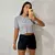 Conjunto feminino Moletinho basico cropped basico short moletom feminino conjunto cropped e short - ALLPHA SHOPE