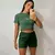 Conjunto feminino Moletinho basico cropped basico short moletom feminino conjunto cropped e short