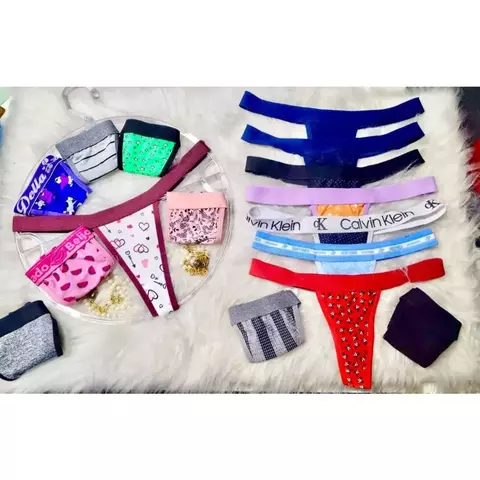 Kit 10 Calcinhas sortidas Feminina Tanga em Suplex e Microfibra Adulto Conforto Revenda Direto da Fabrica REF001