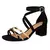 Sandália Feminina Trançada Salto Quadrado Confortável 074-03 - comprar online