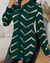 Imagen de Lyxana Open Placket Foil Print Random Cut Shoulder Long Sleeve Cinched Waist Blouse Women Shirt