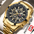 Imagen de Steel Band Men's Three Eyes And Six Needles Luminous Calendar Waterproof Quartz Watch
