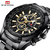 Steel Band Men's Three Eyes And Six Needles Luminous Calendar Waterproof Quartz Watch en internet