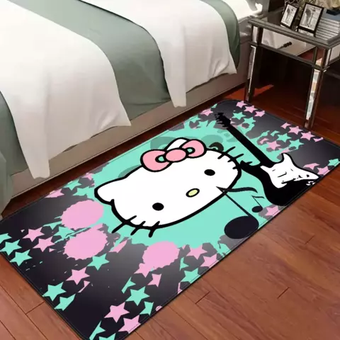 Olá K-Kitty Tapete Antiderrapante piso macio, Tapete Doméstico, Quarto, Casa,