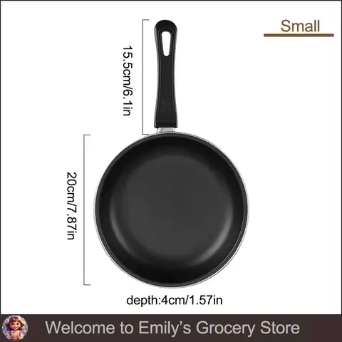 Frigideira de fundo plano doméstico espessada antiaderente panqueca fritar bife