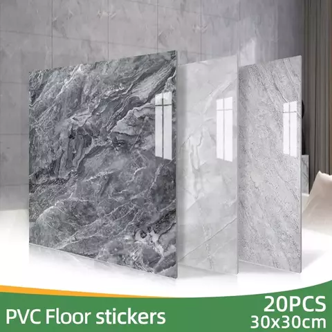 10/20 pçs pvc imitação de mármore piso adesivos auto-adesivos adesivos de pa