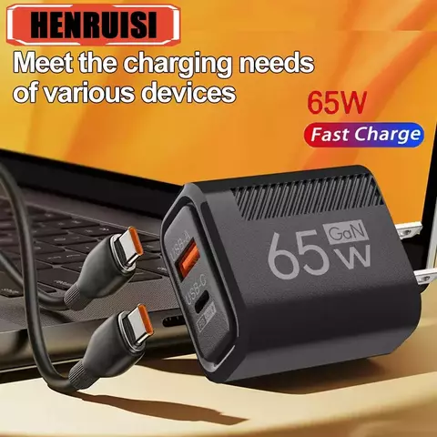65w gan usb c carregador de carregamento rápido carga rápida carregador de alt