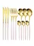 Conjunto de talheres em aço inox, faca, garfo, colher de sobremesa, colher de c - buy online