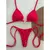 Oiinaa maiô feminino sexy sólido coração anel de metal conjunto de biquíni - comprar online