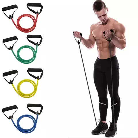 Faixas de resistência com alças, faixas de exercício, faixas de treino com al