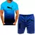 Conjunto esportivo esportivo masculino, camiseta e shorts de corrida, casual, no - Allpha Shope