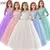 Roupa de festa de princesa infantil, vestido de aniversário de menina, banquete