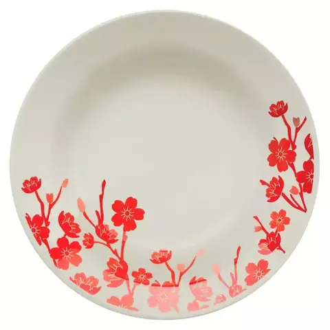 Prato de Porcelana Fundo Jardim Oriental 21,5cm 1 peça - Oxford Biona