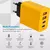 Imagem do 120w carregamento rápido 4 portas carregador de telefone móvel qc3.0 usb tipo