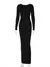 Image of Hugcitar-Vestido Maxi Sem Costas Elegante Feminino Manga Longa, Bodycon Sexy, Ve