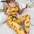 Coroa impressão feminina estilingue pernas largas pijamas conjunto moda pijamas