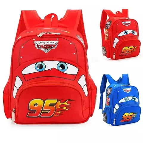 Cartoon carro saco de viagem para crianças, jardim de infância, mochila para m