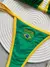 Imagem do Ruotonsept sexy bordado brasil bandeira contraste split bikini conjunto feminino