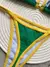 Imagem do Ruotonsept sexy bordado brasil bandeira contraste split bikini conjunto feminino