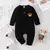 Imagem do Urso dos desenhos animados Tiny Button Onesies para o bebê recém-nascido, maca