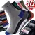 Meias femininas confortáveis de 10 pares: estampas de coração e listras, teci - online store