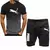 Conjunto esportivo esportivo masculino, camiseta e shorts de corrida, casual, no - loja online