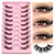 GROINNEYA Half Lashes Half Lashes Soft Natural Clear Band Lashes Natural Look Fa - Allpha Shope