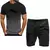 Conjunto esportivo esportivo masculino, camiseta e shorts de corrida, casual, no na internet