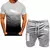 Conjunto esportivo esportivo masculino, camiseta e shorts de corrida, casual, no