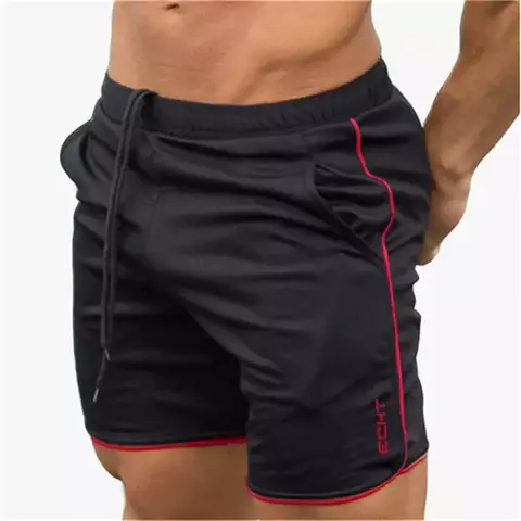 Calções de malha respirável para homens, calções masculinos de treino de ginástica, roupa esportiva de secagem rápida, calça curta basculante, verão