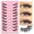 GROINNEYA Half Lashes Half Lashes Soft Natural Clear Band Lashes Natural Look Fa