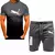 Conjunto esportivo esportivo masculino, camiseta e shorts de corrida, casual, no na internet