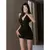 1pc vestido erótico sexy feminino uniforme com decote em v magro sem costas sed - Allpha Shope