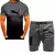 Imagem do Conjunto esportivo esportivo masculino, camiseta e shorts de corrida, casual, no