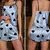 Conjunto de pijama estampado em forma de coração feminino, camiseta gola redon - loja online